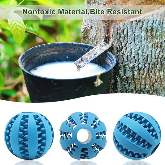 [1PC Interactive Dog Ball Toy] 1PC Dog Ball Toys For Small Dogs Interactive Elasticity Puppy Chew Toy Tooth Cleaning Rubber Food Ball Toy Pet Stuff Accessories