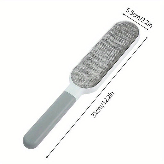 1pc, Reusable Lint Brush, Double-sided Pet Hair Removal Brush, Manual Electrostatic Sticky Lint Pet Hair Dust Brush, Carpet Pet Dog Cat Hair Remover Brush, For Clothing, Sofa, Furniture, Bedding, Carpet, Cleaning Tool