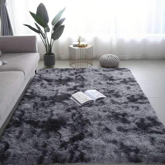 1pc, Soft Plush Non-slip Fuzzy Shag Area Rugs, Tie-Dyed Pet Friendly Bedroom Living Room Rug for Dorm Home Decor