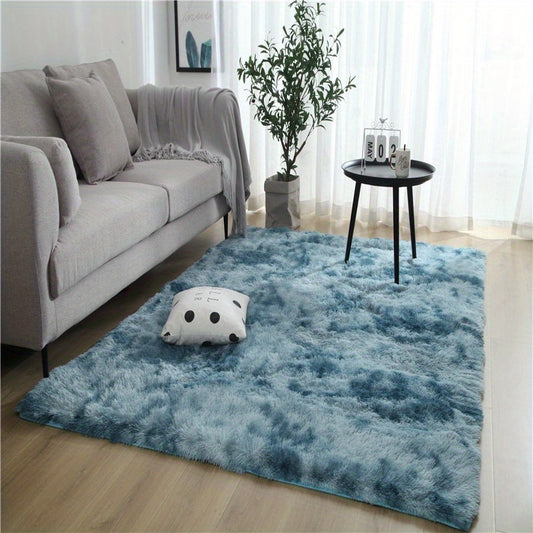 1pc, Soft Plush Non-slip Fuzzy Shag Area Rugs, Tie-Dyed Pet Friendly Bedroom Living Room Rug for Dorm Home Decor