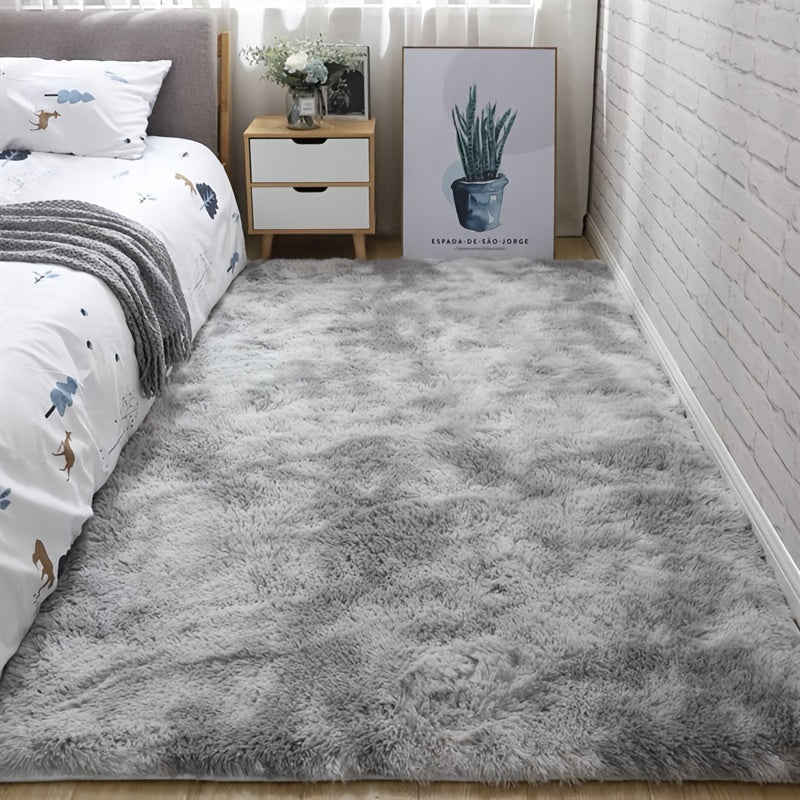 1pc, Soft Plush Non-slip Fuzzy Shag Area Rugs, Tie-Dyed Pet Friendly Bedroom Living Room Rug for Dorm Home Decor