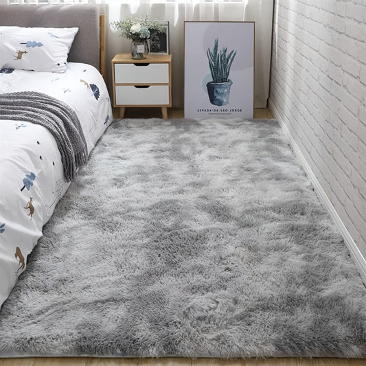 1pc, Soft Plush Non-slip Fuzzy Shag Area Rugs, Tie-Dyed Pet Friendly Bedroom Living Room Rug for Dorm Home Decor
