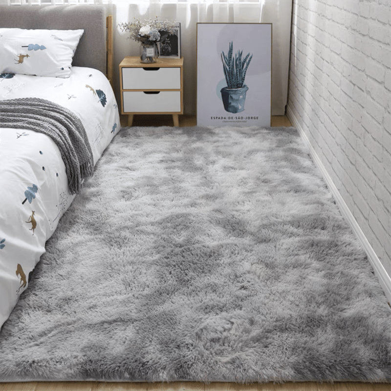 1pc, Soft Plush Non-slip Fuzzy Shag Area Rugs, Tie-Dyed Pet Friendly Bedroom Living Room Rug for Dorm Home Decor
