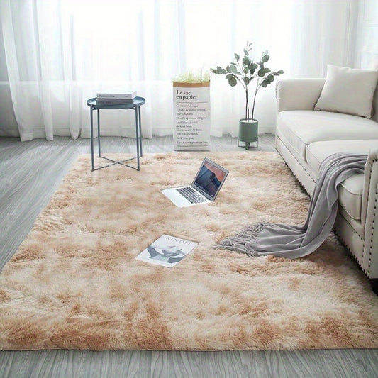 1pc, Soft Plush Non-slip Fuzzy Shag Area Rugs, Tie-Dyed Pet Friendly Bedroom Living Room Rug for Dorm Home Decor