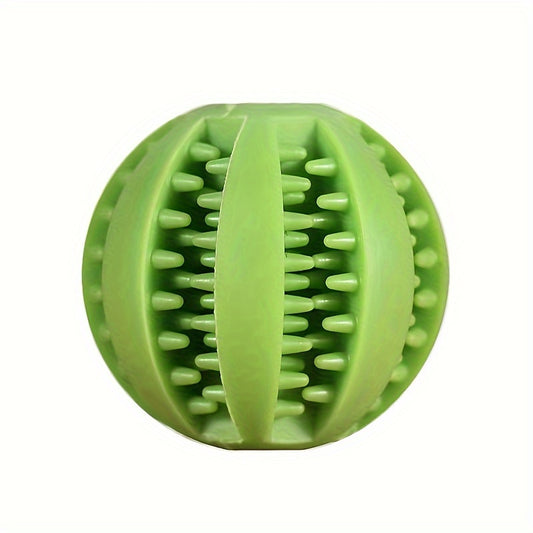 [1PC Interactive Dog Ball Toy] 1PC Dog Ball Toys For Small Dogs Interactive Elasticity Puppy Chew Toy Tooth Cleaning Rubber Food Ball Toy Pet Stuff Accessories
