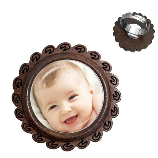 Personalized Custom Rings Photo Mum Dad Baby Children Grandpa Parents Custom Designed Photo Jewelry For Family Anniversary Gift