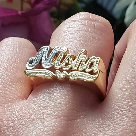 Personalized Custom Name Rings for Men 2022 New Initial Ring Personalized Hip hop 18K Gold-Plated Rings for Women Christmas Gift