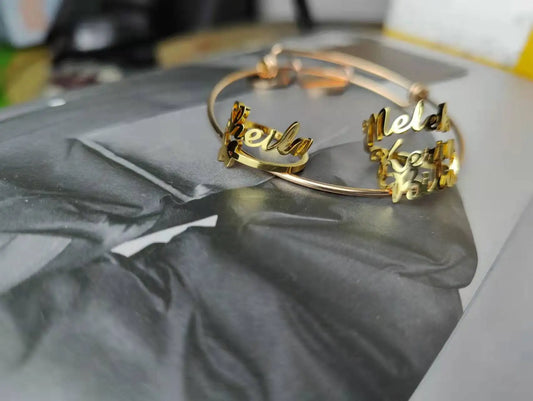 Personalized Ring Customized Name Ring Heart Shaped Stainless Steel Adjustable Ring Women's Jewelry Gifts