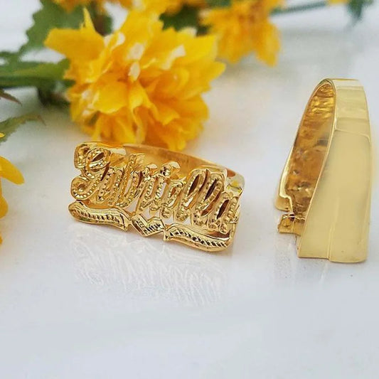 Personalized Custom Name Rings for Men 2022 New Initial Ring Personalized Hip hop 18K Gold-Plated Rings for Women Christmas Gift