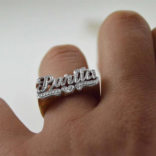 Personalized Custom Name Rings for Men 2022 New Initial Ring Personalized Hip hop 18K Gold-Plated Rings for Women Christmas Gift