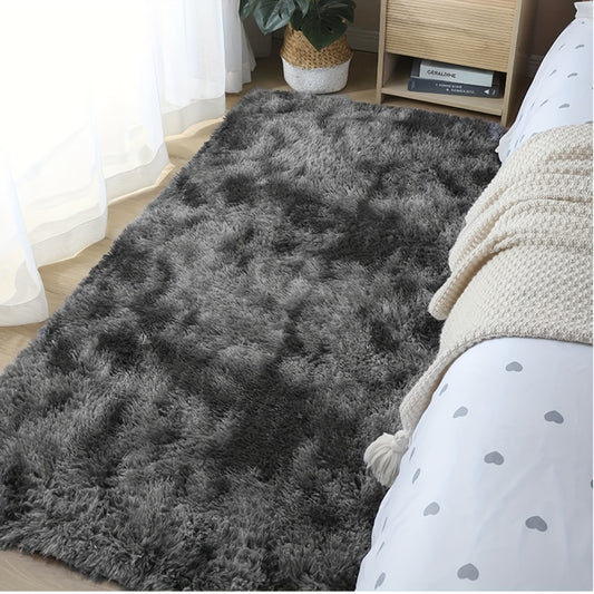 1pc, Soft Plush Non-slip Fuzzy Shag Area Rugs, Tie-Dyed Pet Friendly Bedroom Living Room Rug for Dorm Home Decor