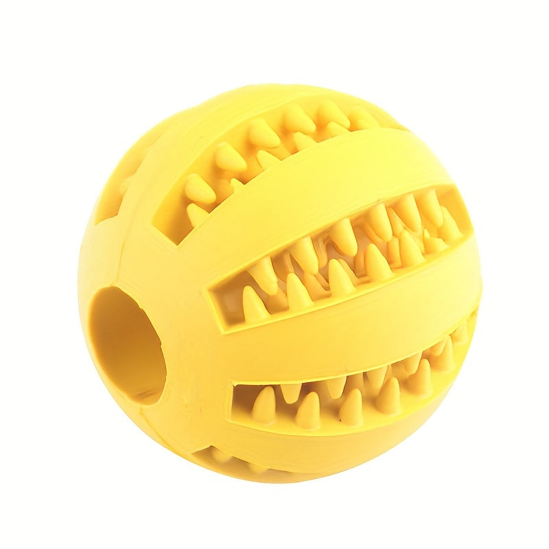 [1PC Interactive Dog Ball Toy] 1PC Dog Ball Toys For Small Dogs Interactive Elasticity Puppy Chew Toy Tooth Cleaning Rubber Food Ball Toy Pet Stuff Accessories