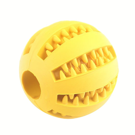 [1PC Interactive Dog Ball Toy] 1PC Dog Ball Toys For Small Dogs Interactive Elasticity Puppy Chew Toy Tooth Cleaning Rubber Food Ball Toy Pet Stuff Accessories