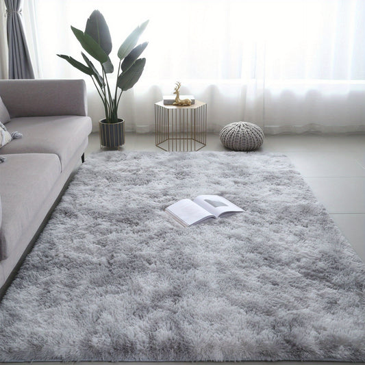 1pc, Soft Plush Non-slip Fuzzy Shag Area Rugs, Tie-Dyed Pet Friendly Bedroom Living Room Rug for Dorm Home Decor