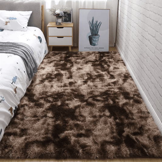1pc, Soft Plush Non-slip Fuzzy Shag Area Rugs, Tie-Dyed Pet Friendly Bedroom Living Room Rug for Dorm Home Decor