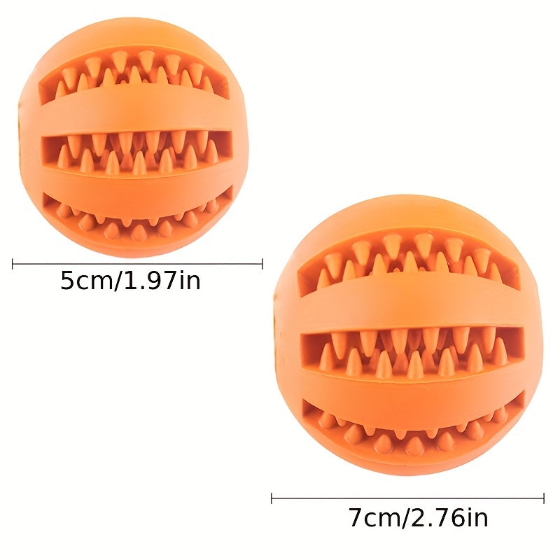 [1PC Interactive Dog Ball Toy] 1PC Dog Ball Toys For Small Dogs Interactive Elasticity Puppy Chew Toy Tooth Cleaning Rubber Food Ball Toy Pet Stuff Accessories