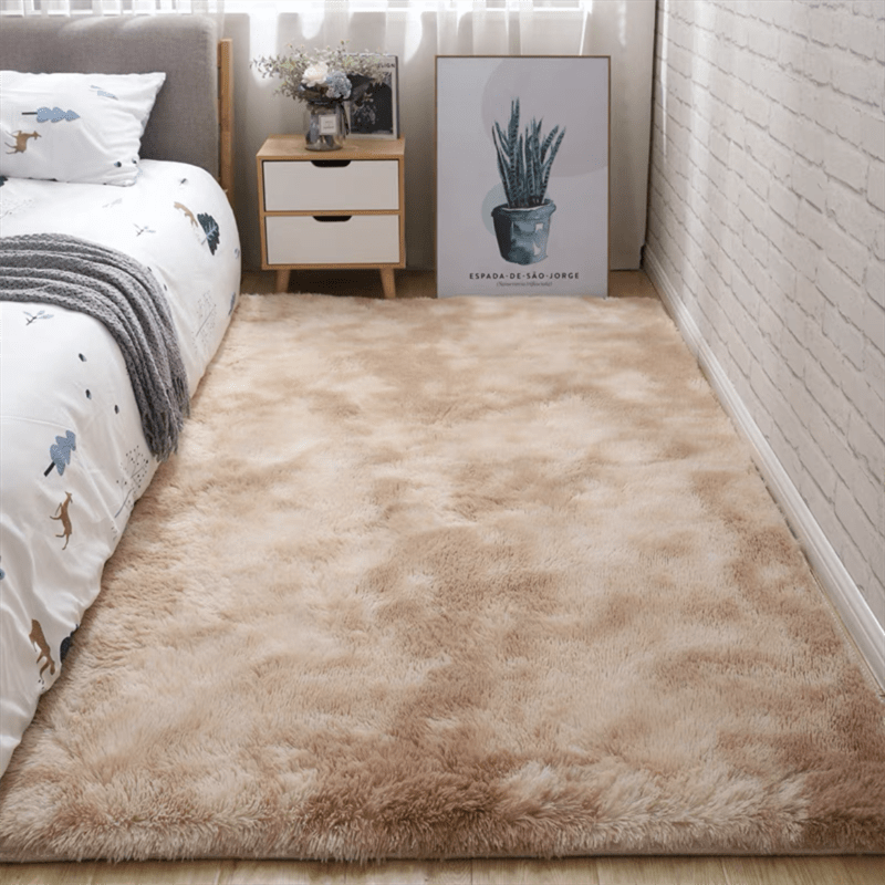1pc, Soft Plush Non-slip Fuzzy Shag Area Rugs, Tie-Dyed Pet Friendly Bedroom Living Room Rug for Dorm Home Decor