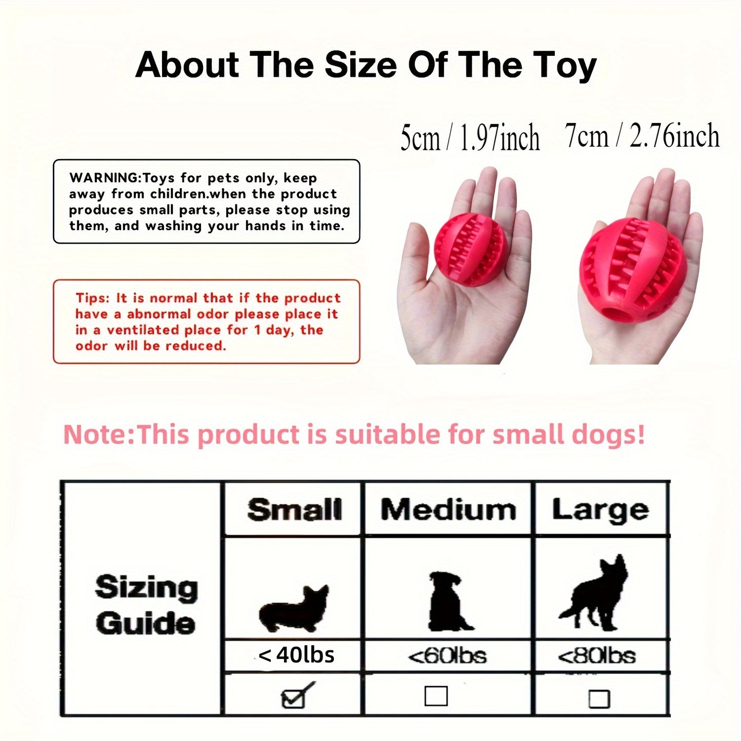 [1PC Interactive Dog Ball Toy] 1PC Dog Ball Toys For Small Dogs Interactive Elasticity Puppy Chew Toy Tooth Cleaning Rubber Food Ball Toy Pet Stuff Accessories