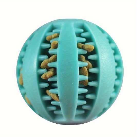 [1PC Interactive Dog Ball Toy] 1PC Dog Ball Toys For Small Dogs Interactive Elasticity Puppy Chew Toy Tooth Cleaning Rubber Food Ball Toy Pet Stuff Accessories