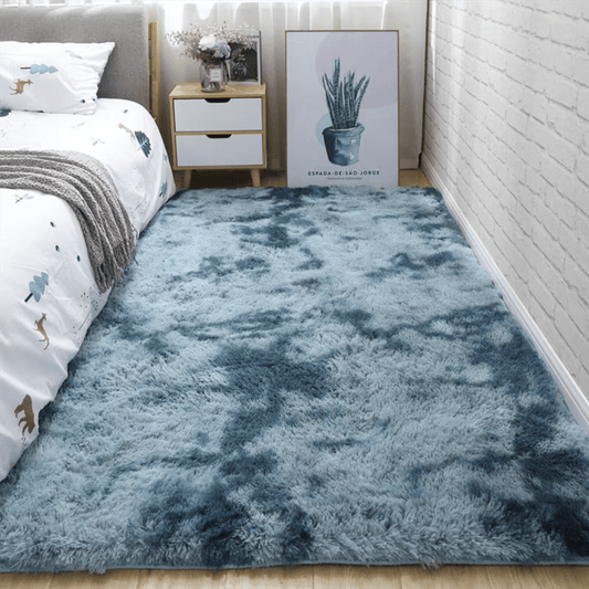 1pc, Soft Plush Non-slip Fuzzy Shag Area Rugs, Tie-Dyed Pet Friendly Bedroom Living Room Rug for Dorm Home Decor